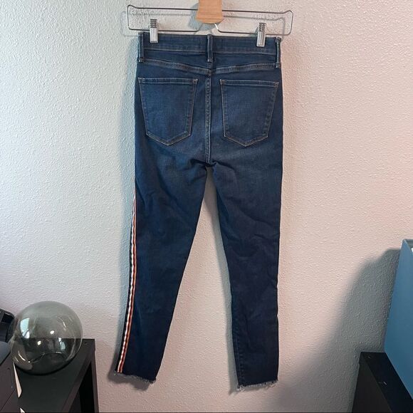 A&F Simone High Rise Jean Raw Hem Colored Stripe - Picture 5 of 8
